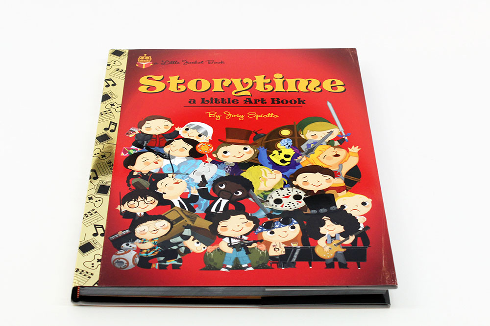 Golden tape can be applied to your spine to mimic the Little Golden Books style.