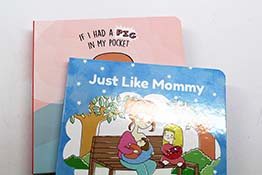 Lamination is a film applied by a machine that glues a roll of lamination to the cover, which is subsequently polished. This finish is the best for protection and is used on thicker cover options, perfect bound and case bound books.