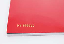 Foil stamp each of your books with a unique number.